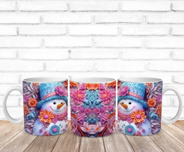 Tasse mit Schneemann Motiv 3